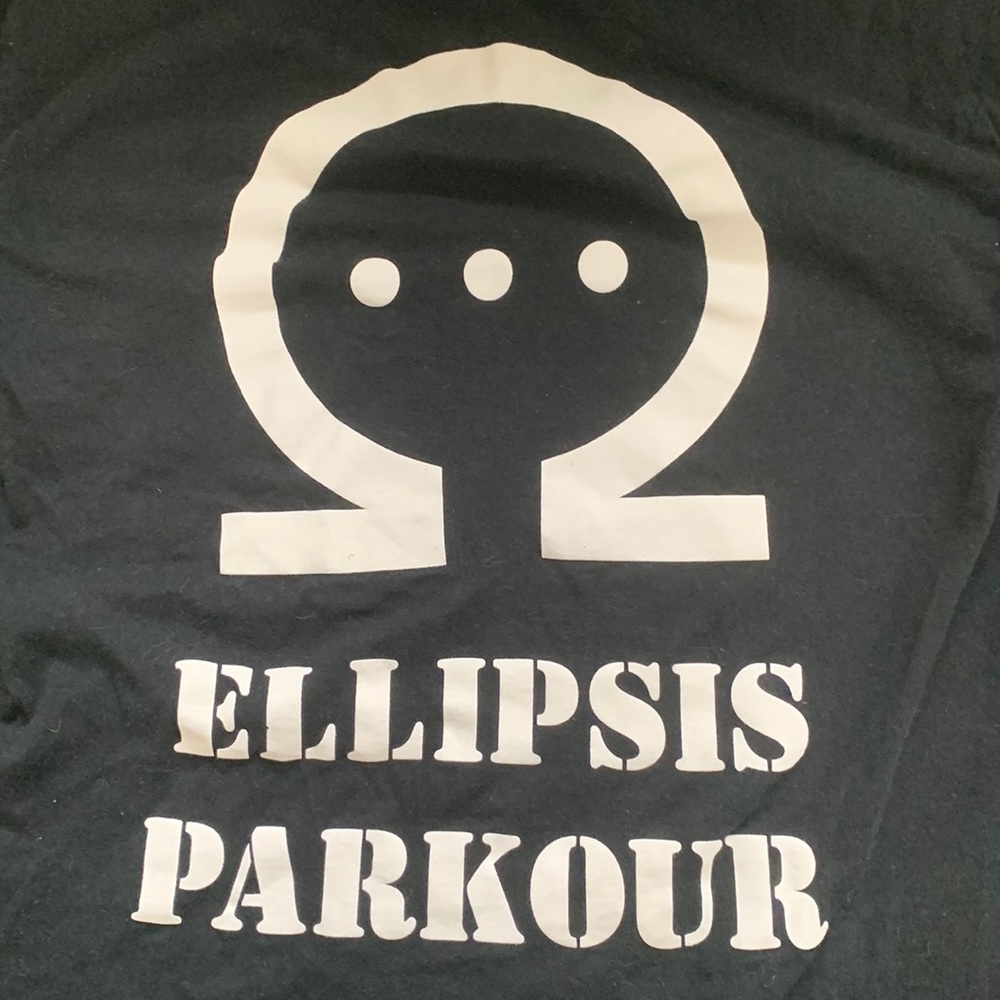 Ellipsis Parkour CustomInk Graphic T-Shirt Small S Black